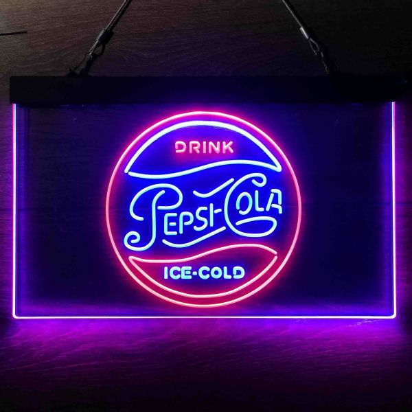 Pepsi Ice Cold Dual LED Neon Light Sign